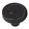 Gliderite Hardware 1-1/8 in. Oil Rubbed Bronze Swirl Cabinet Knob, 5PK 5414-ORB-5 - alternate 1